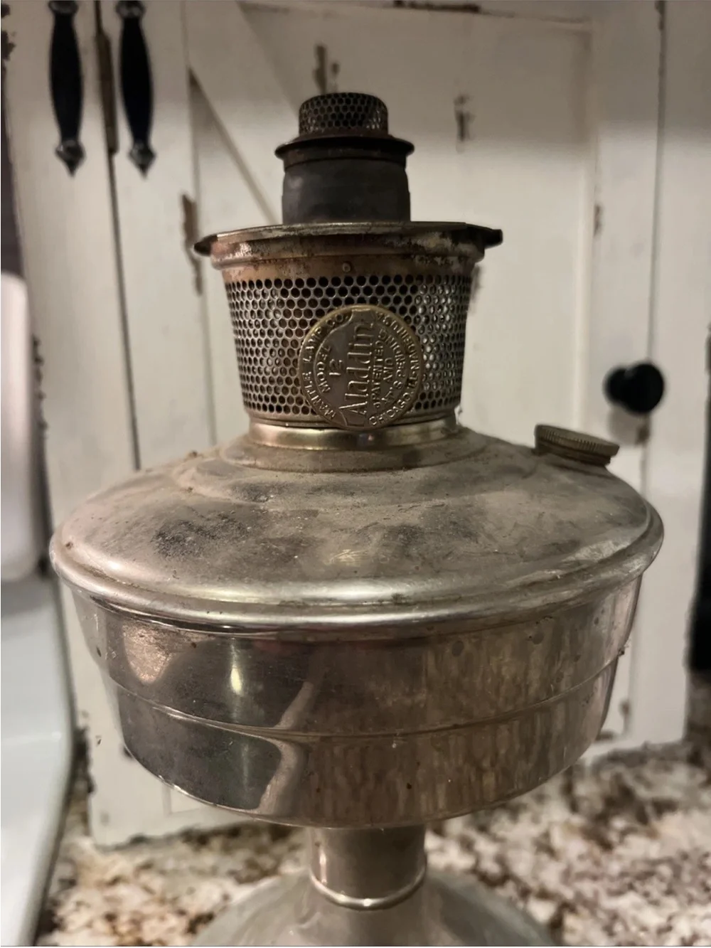 Antique Mantle Co 1910s Aladdin Lamp - Model 12 - Good Bones, Needs Cleaned READ